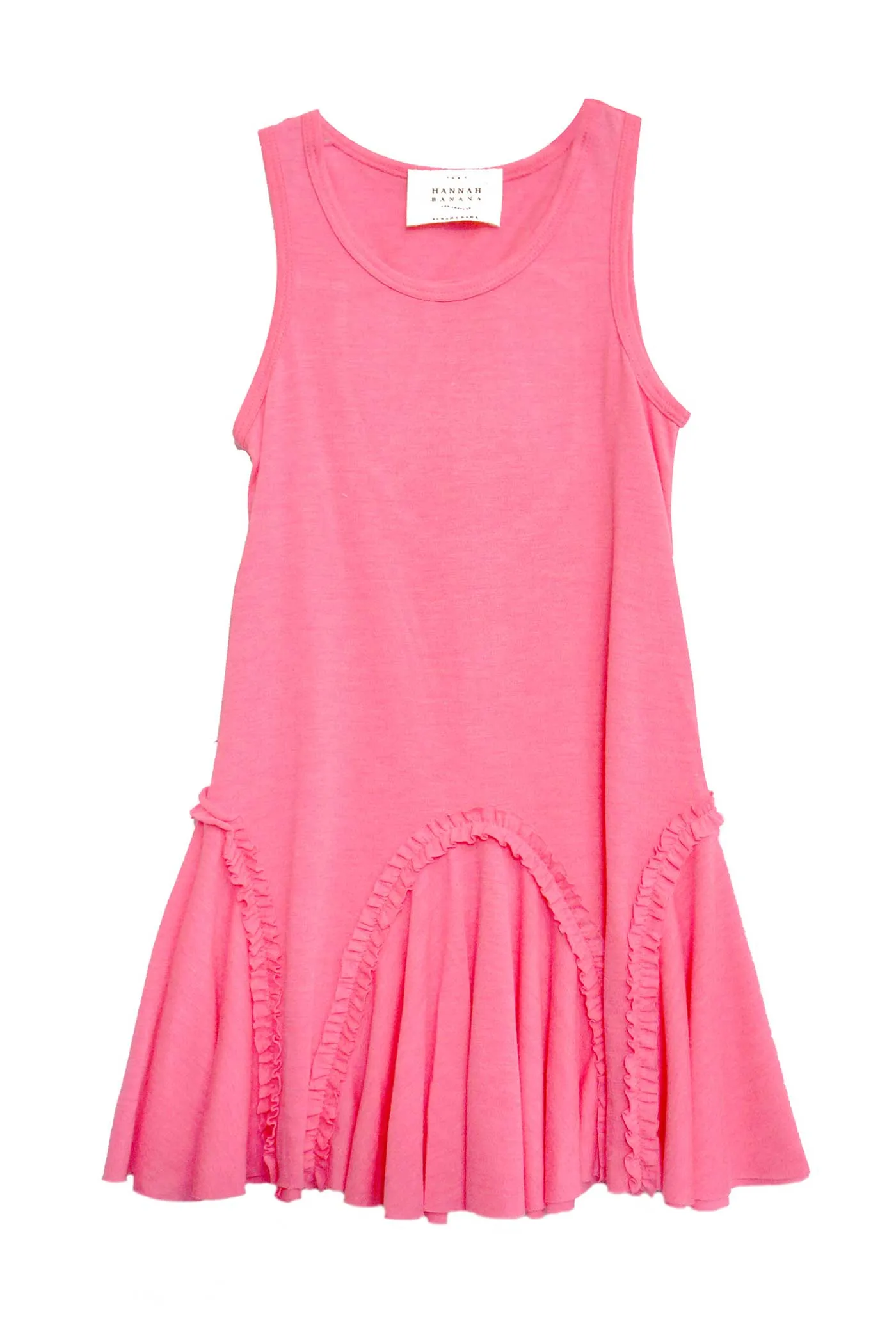 Girls Dropped Waist Casual Jersey Tank Dress