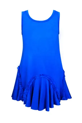 Girls Dropped Waist Casual Jersey Tank Dress