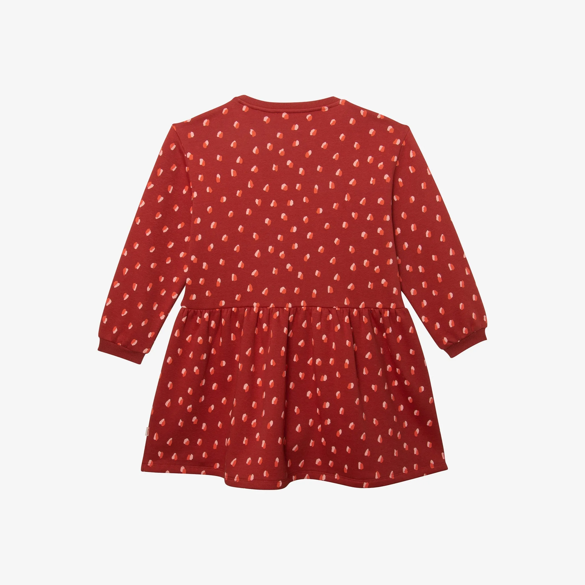 Girls' terracotta long sleeve sweatshirt dress
