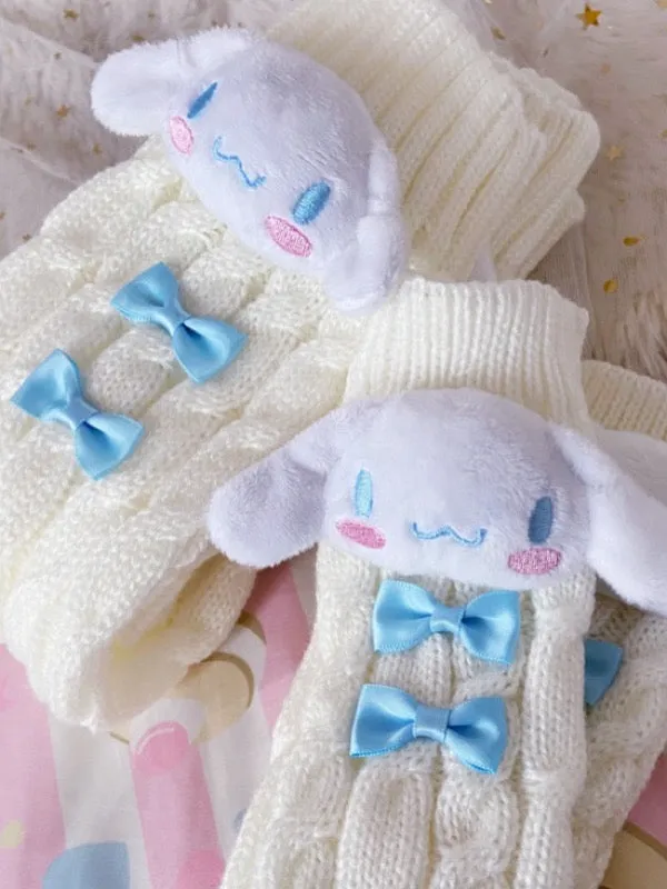 Kuromi My Melody Cinnamoroll Pompompurin Pochacco Hello Kitty Cute Girl JK Uniform Leg Warmers