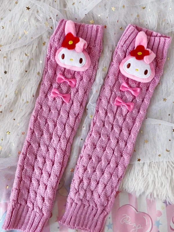 Kuromi My Melody Cinnamoroll Pompompurin Pochacco Hello Kitty Cute Girl JK Uniform Leg Warmers