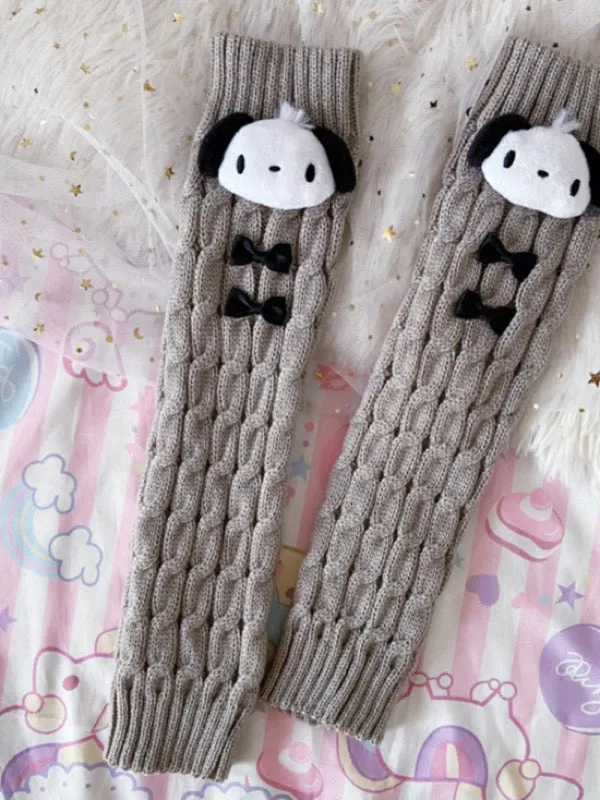 Kuromi My Melody Cinnamoroll Pompompurin Pochacco Hello Kitty Cute Girl JK Uniform Leg Warmers