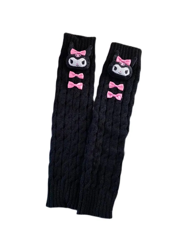 Kuromi My Melody Cinnamoroll Pompompurin Pochacco Hello Kitty Cute Girl JK Uniform Leg Warmers