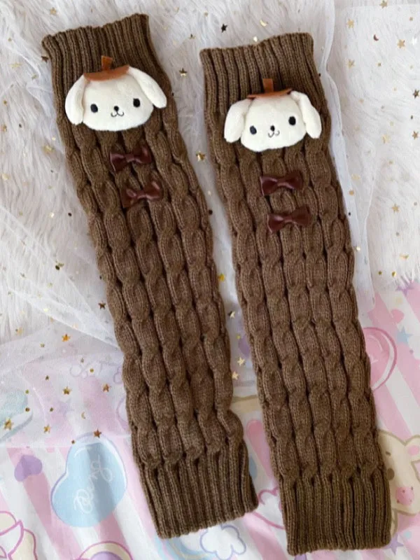 Kuromi My Melody Cinnamoroll Pompompurin Pochacco Hello Kitty Cute Girl JK Uniform Leg Warmers