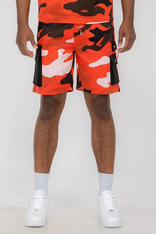 MEN Mens Full Camo Sweat Shorts