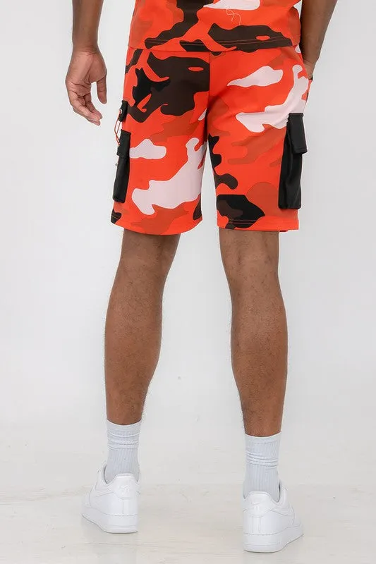 MEN Mens Full Camo Sweat Shorts