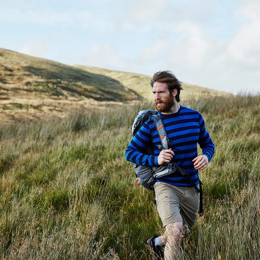 Mens Merino 180 Long Sleeve Crew (Navy/Blue)