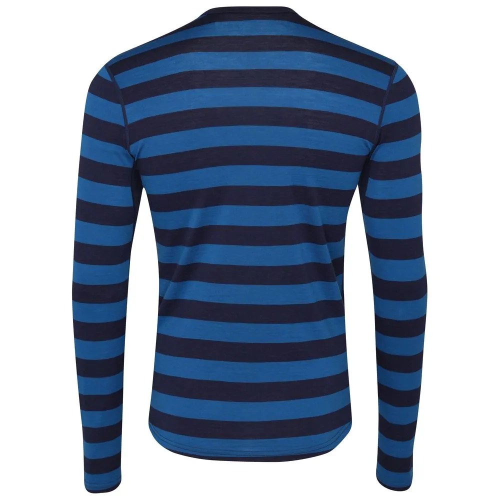 Mens Merino 180 Long Sleeve Crew (Navy/Blue)