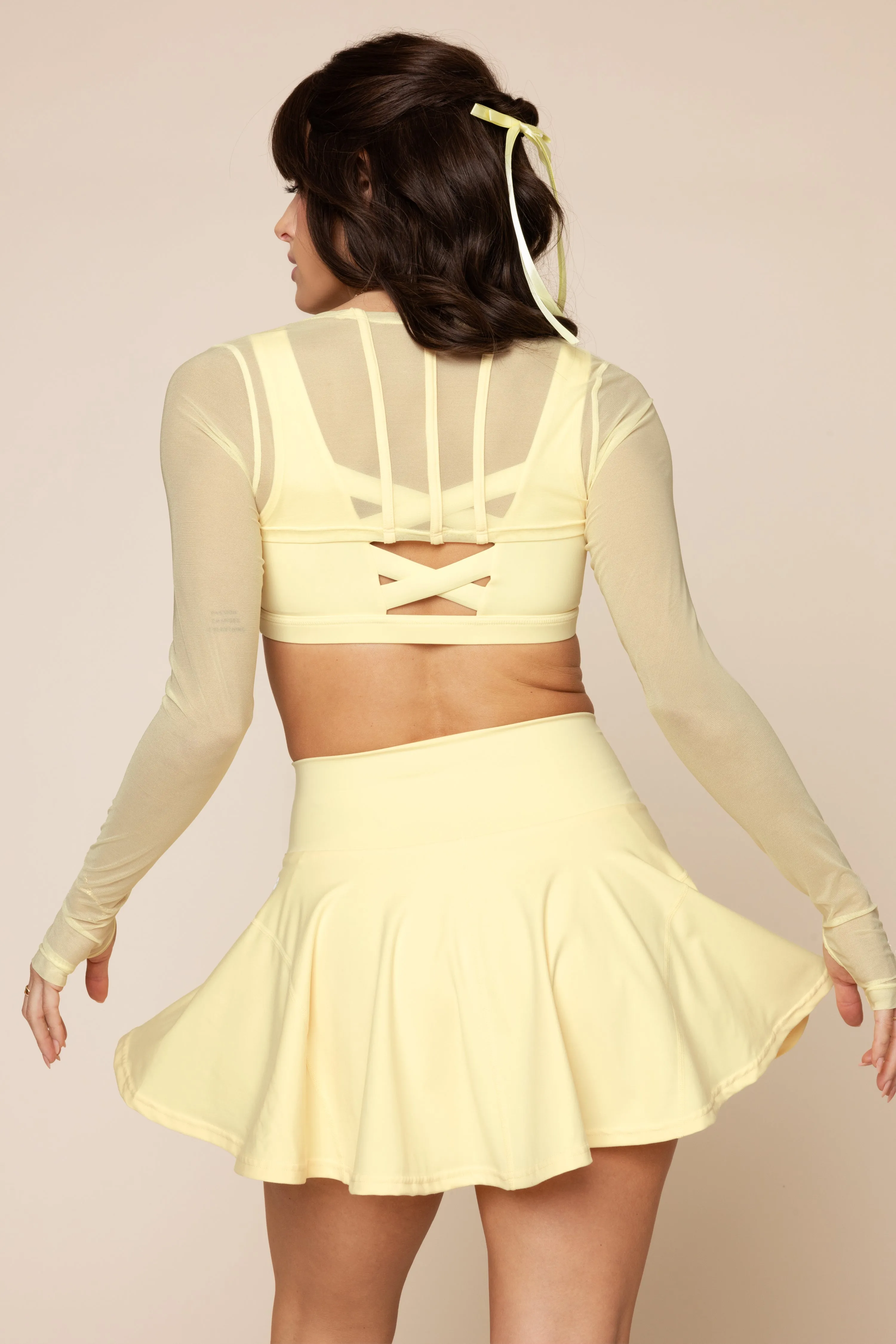 Mesh Corset Shrug - Buttercream