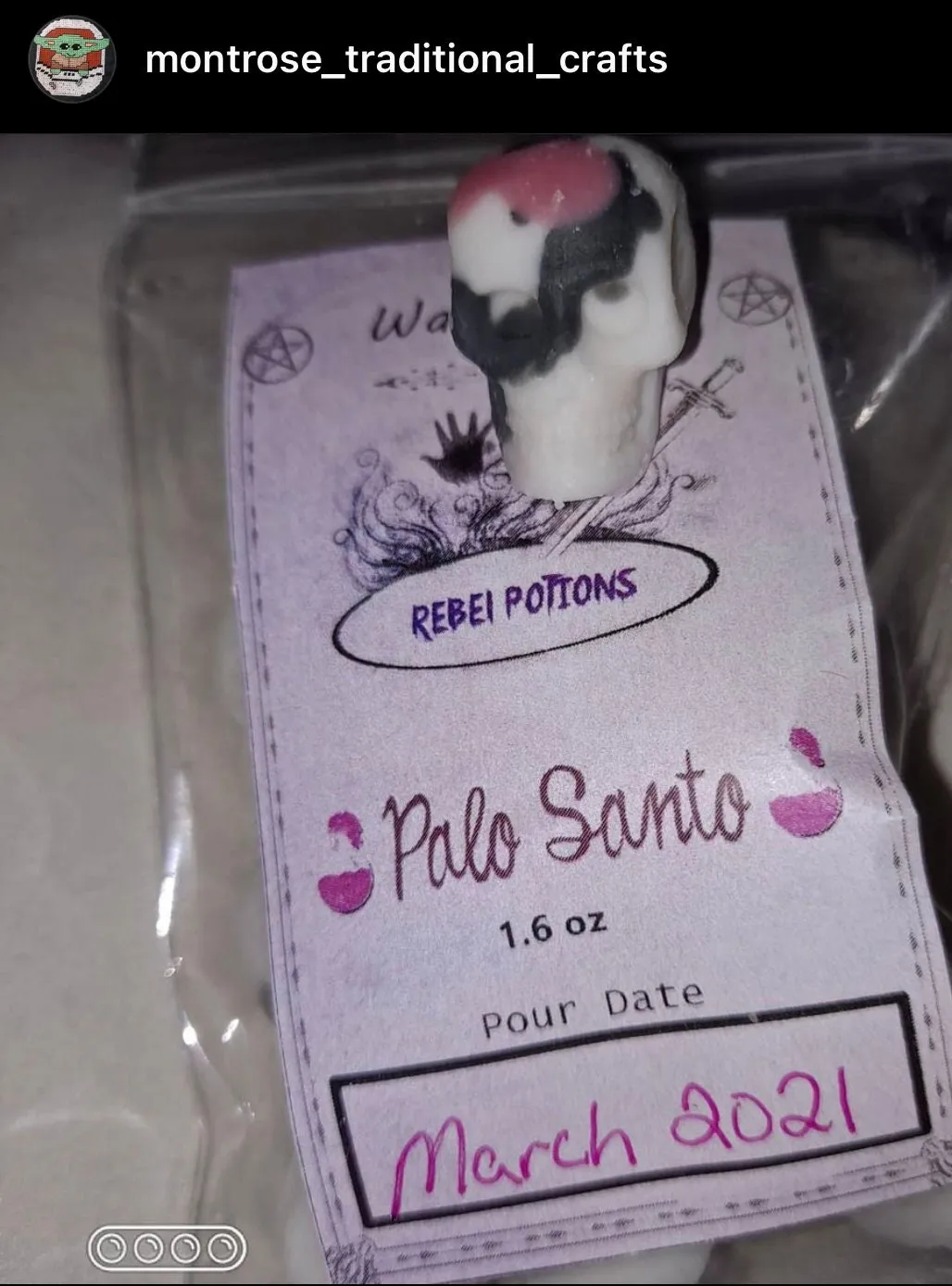Palo Santo Mini Skull Wax Melts