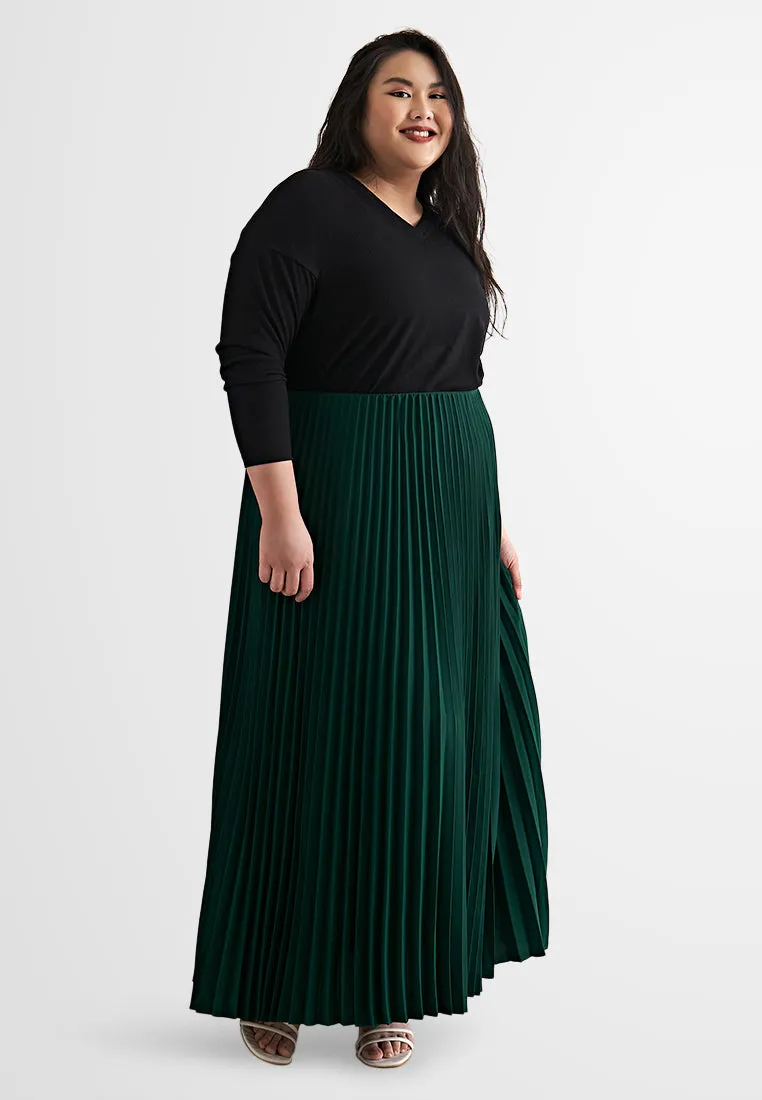 Posey Pretty Pleated Long Skirt