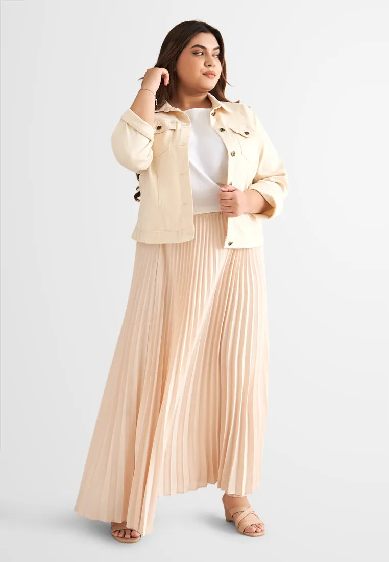 Posey Pretty Pleated Long Skirt