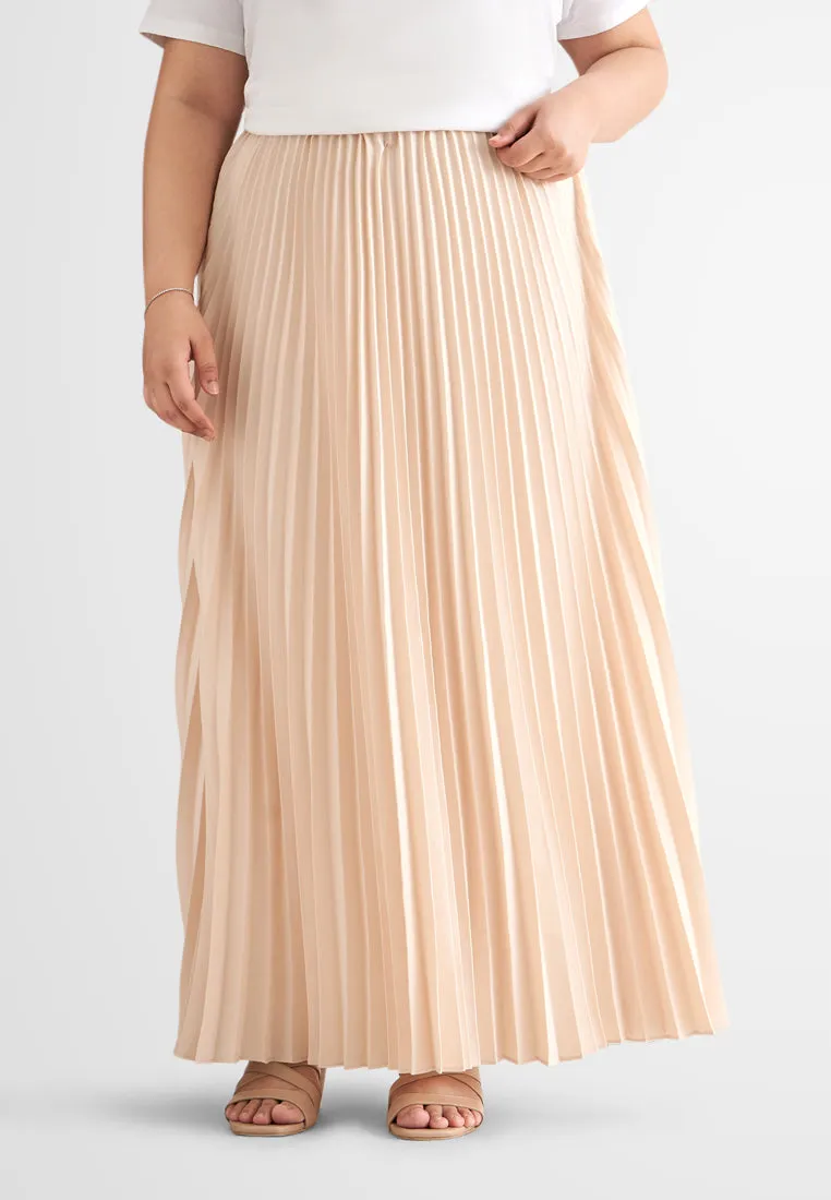 Posey Pretty Pleated Long Skirt