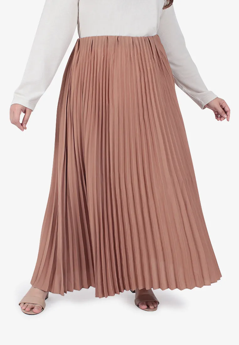 Posey Pretty Pleated Long Skirt