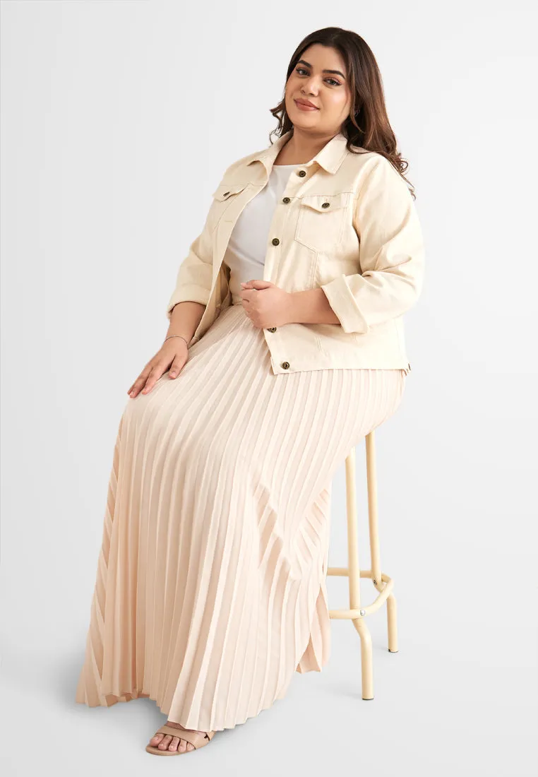 Posey Pretty Pleated Long Skirt