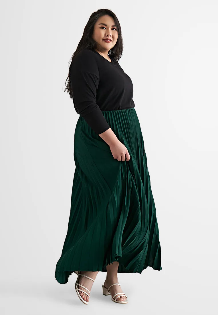 Posey Pretty Pleated Long Skirt
