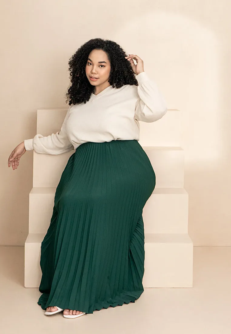 Posey Pretty Pleated Long Skirt