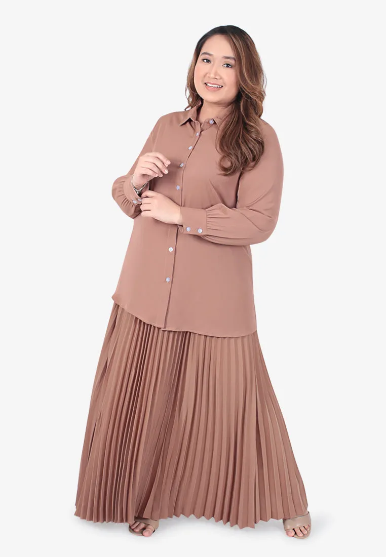 Posey Pretty Pleated Long Skirt
