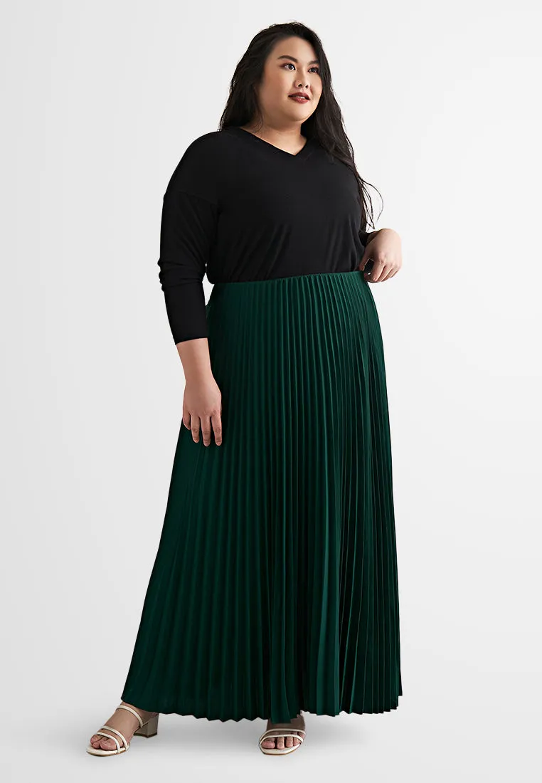 Posey Pretty Pleated Long Skirt