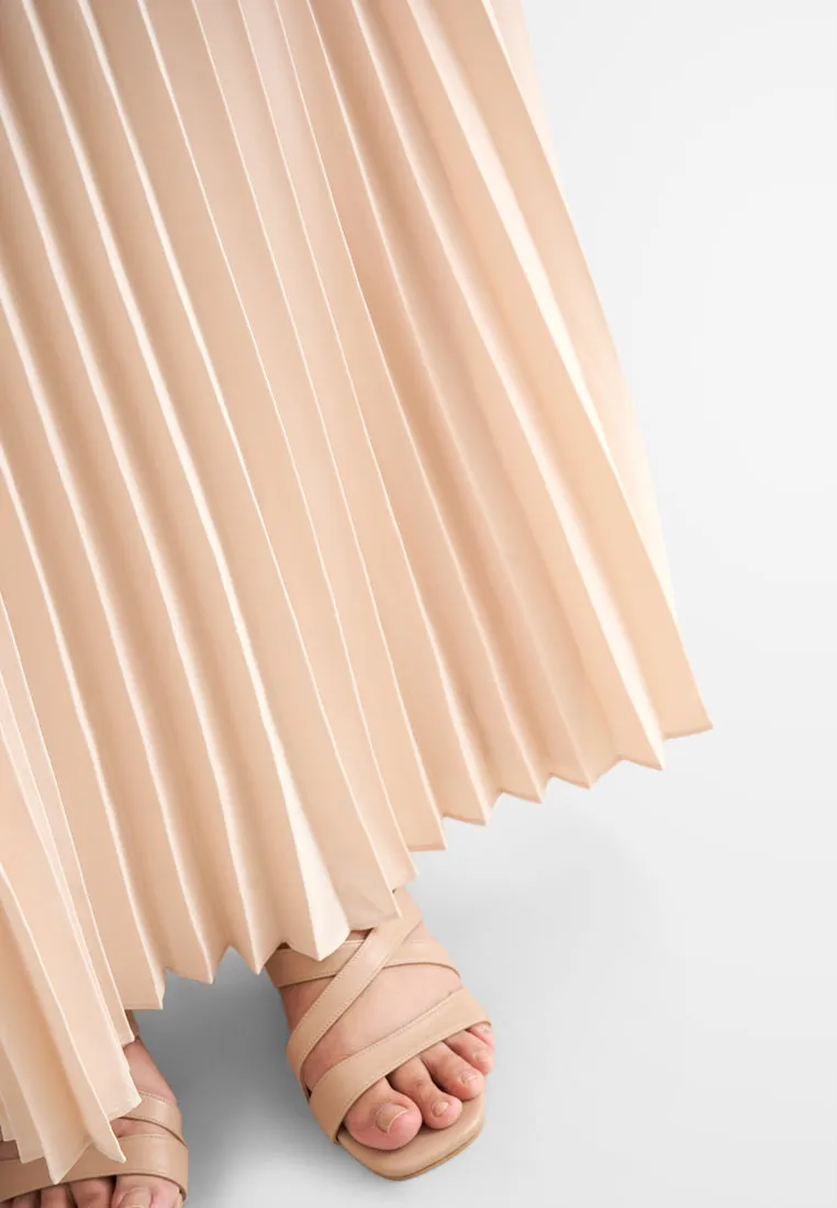 Posey Pretty Pleated Long Skirt