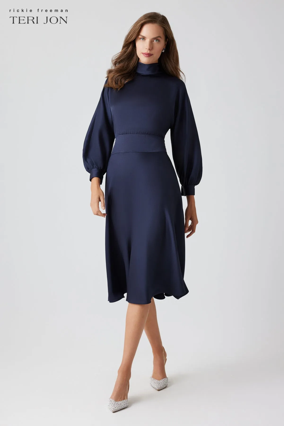 Roll Neck Midi Dress