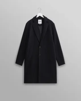 Sasso - Navy Twill Wool Coat