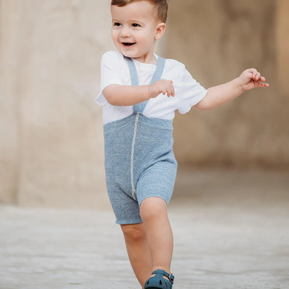 Shorty Tights With Braces in Marshmallow Sky by Silly Silas - Last One In Stock - 0-1 Years