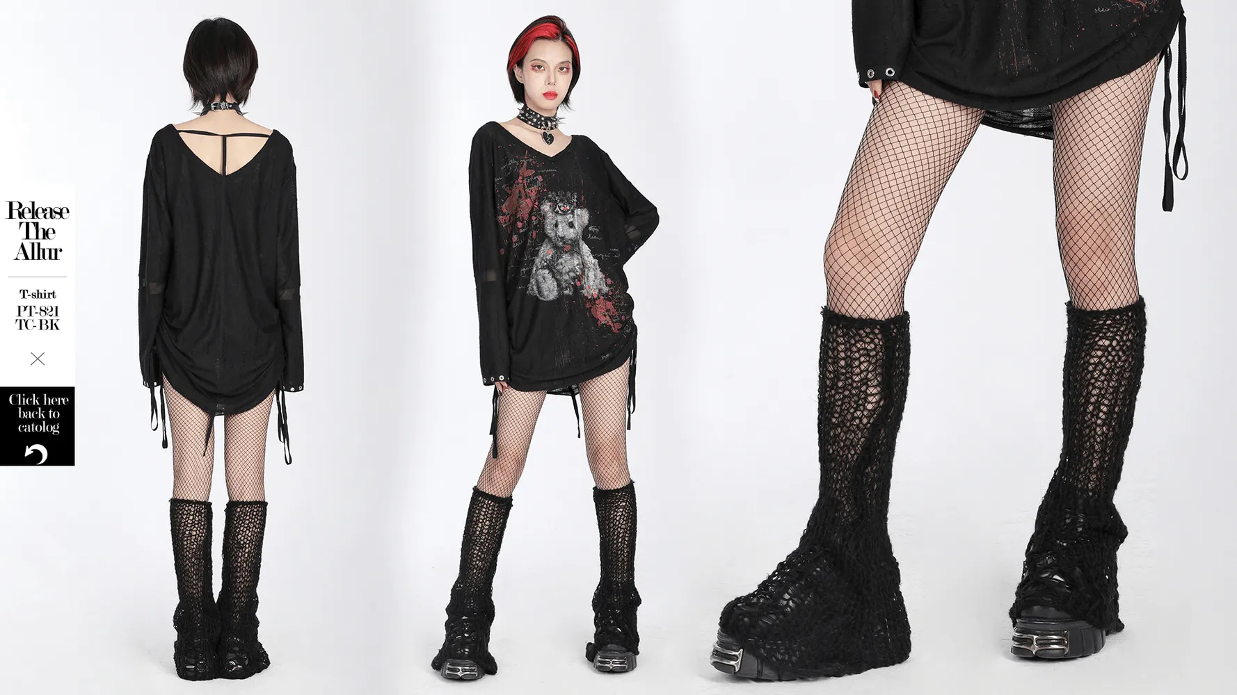 Stylish Gothic Mohair Knit Leg Warmers with Striped Design