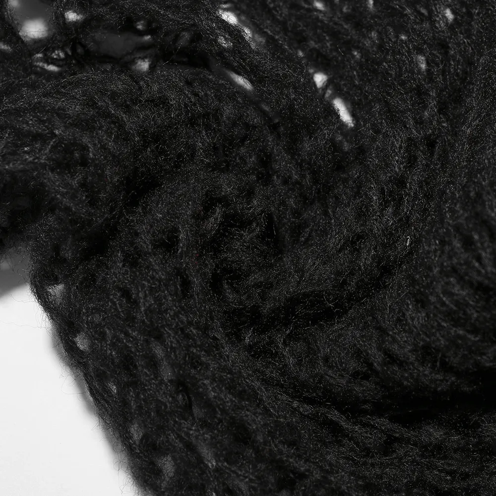 Stylish Gothic Mohair Knit Leg Warmers with Striped Design
