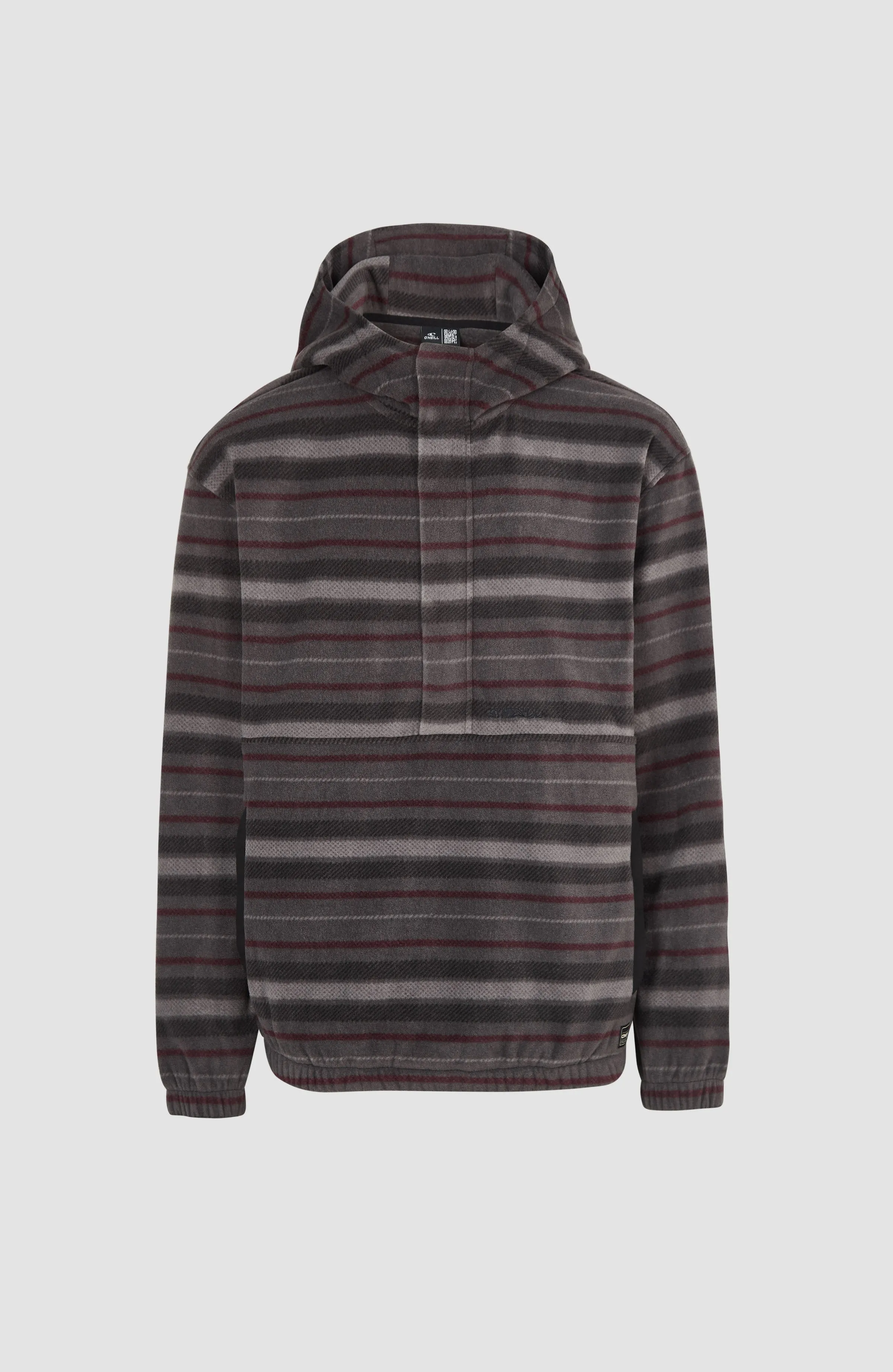 Superfleece Half Zip Hoodie | Grey Crossover Stripe