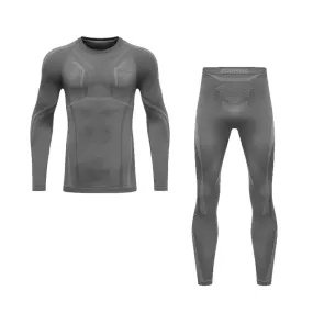 Surpine Men Dark Grey Merino Wool Base Layer Sets