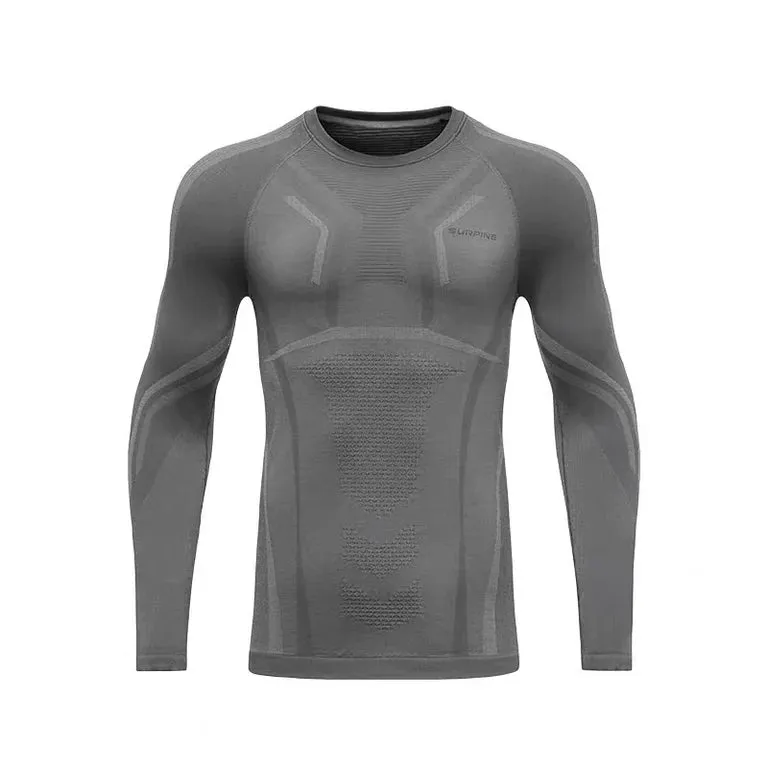 Surpine Men Dark Grey Merino Wool Base Layer Sets