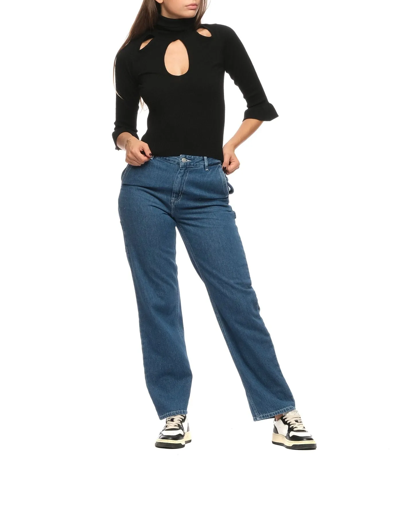 T-shirt for woman 102053 A19D Z99 BLACK PINKO