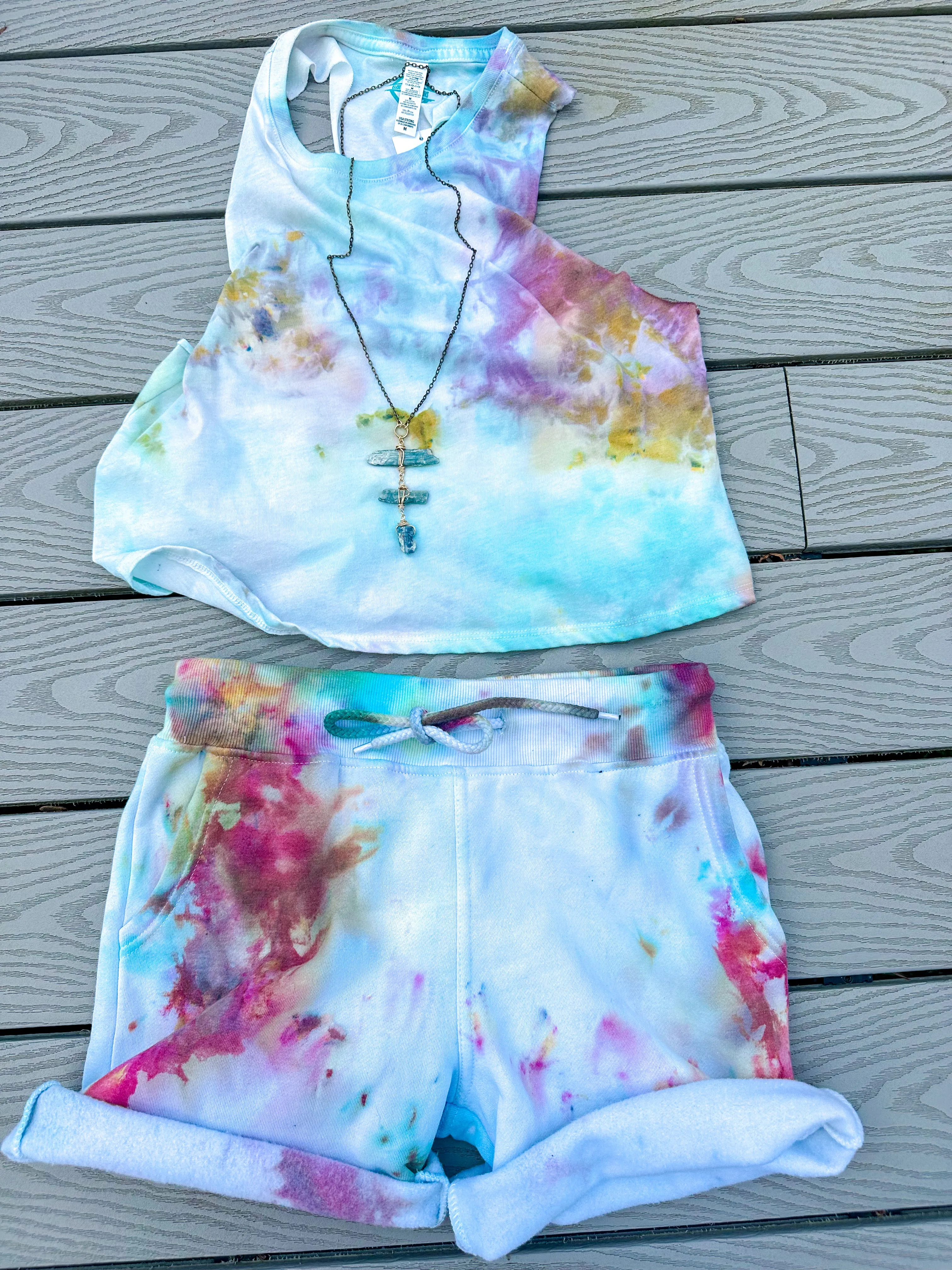Tie Dye Racerback Crop Tank